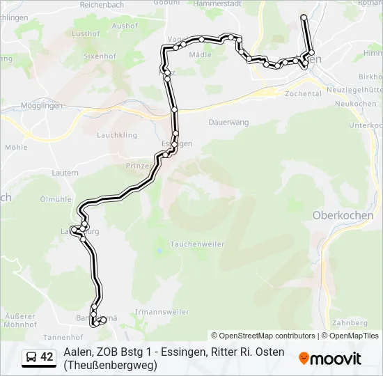 42 Bus Line Map