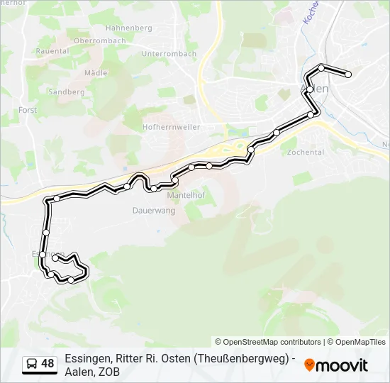 48 Bus Line Map