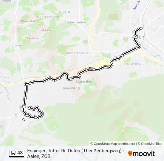 48 Bus Line Map