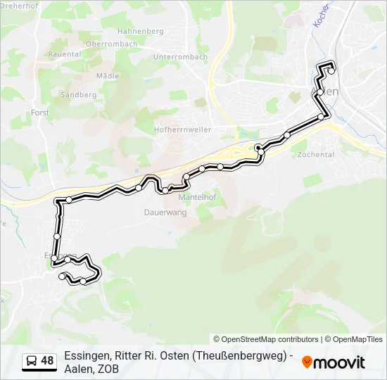 48 Bus Line Map
