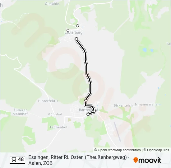 48 Bus Line Map