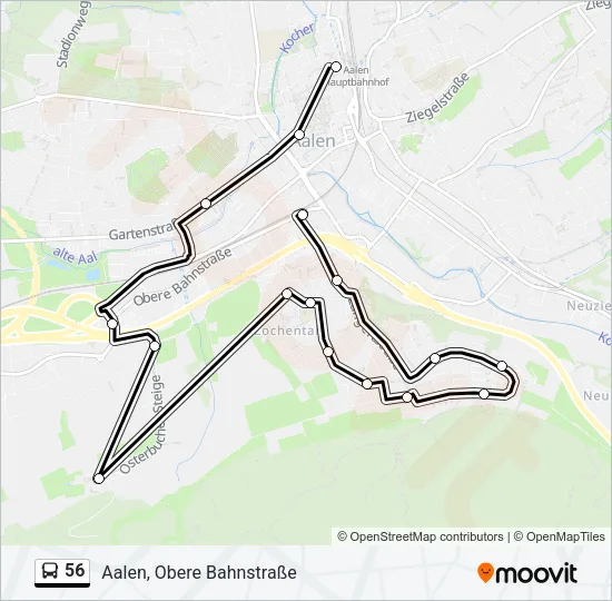 56 Bus Line Map