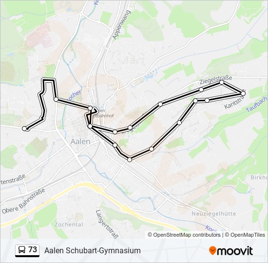 73 bus Line Map