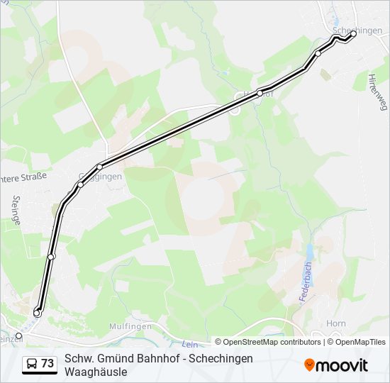 73 bus Line Map