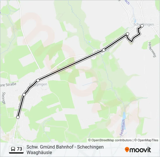 73 Bus Line Map