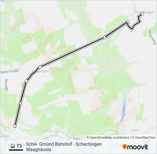73 Bus Line Map