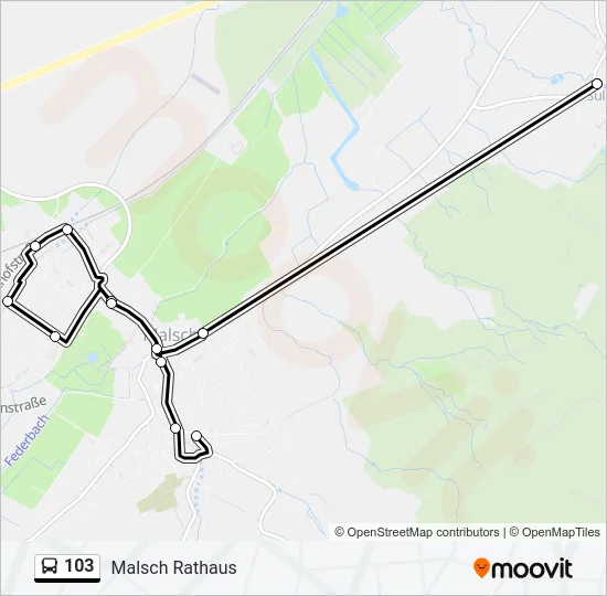 103 Bus Line Map