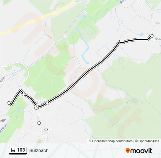 103 Bus Line Map