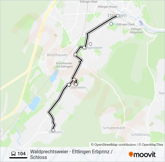 104 Bus Line Map