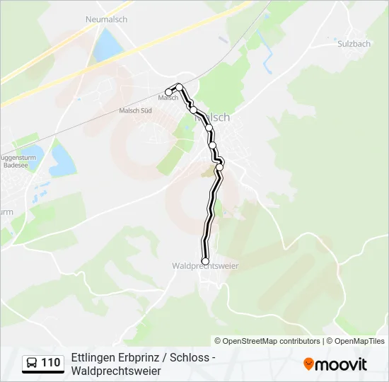 110 Bus Line Map