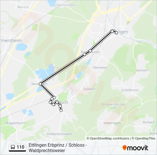 110 Bus Line Map