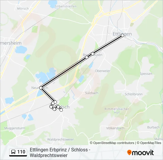 110 Bus Line Map