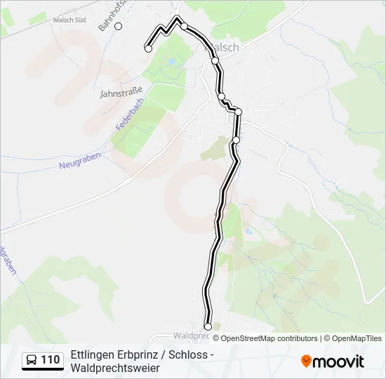 110 Bus Line Map