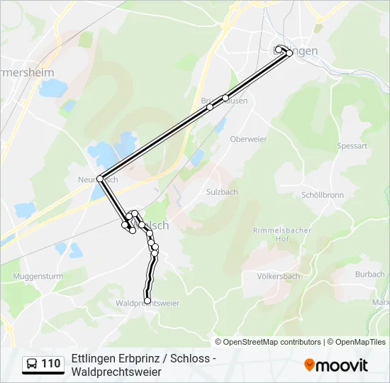 110 Bus Line Map