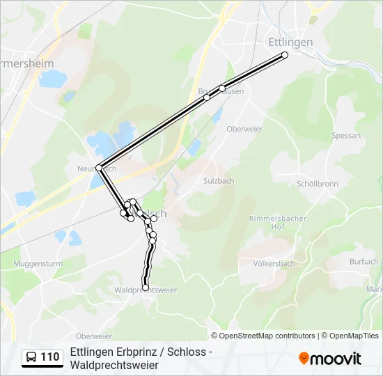 110 Bus Line Map