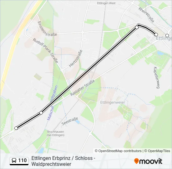 110 Bus Line Map