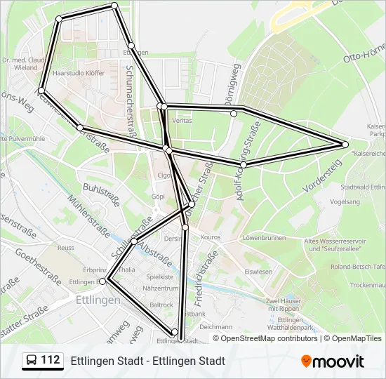 112 Bus Line Map