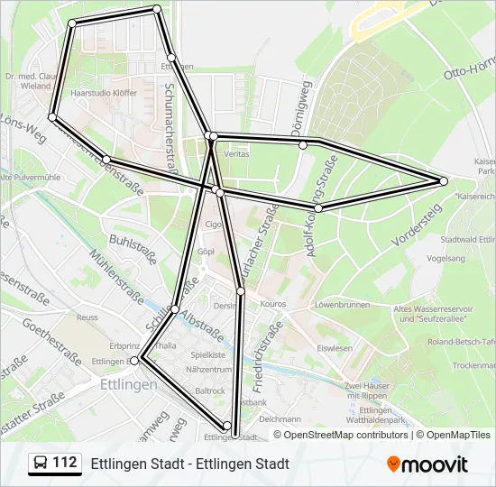 112 Bus Line Map