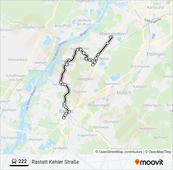 222 Bus Line Map