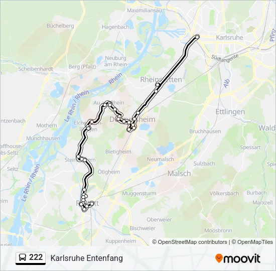222 Bus Line Map