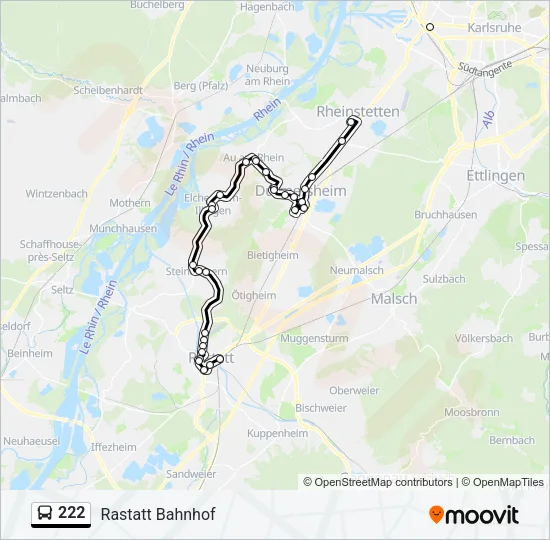 222 Bus Line Map