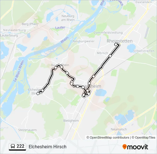222 Bus Line Map