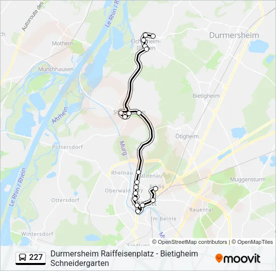 227 Bus Line Map