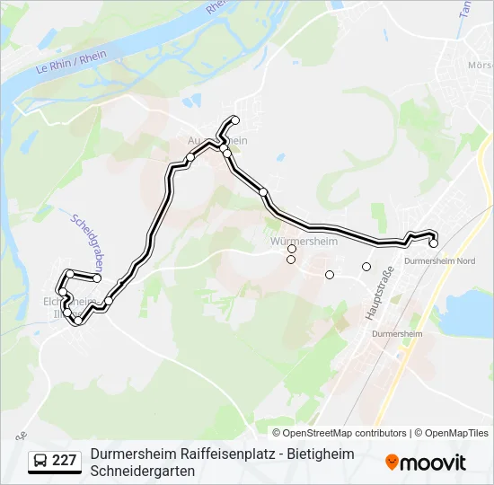 227 Bus Line Map