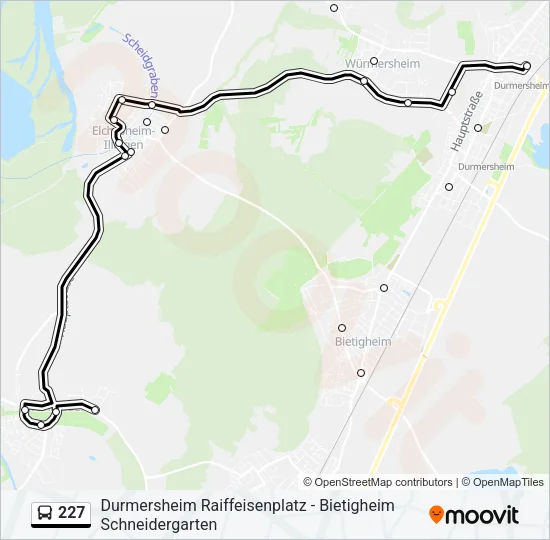 227 Bus Line Map