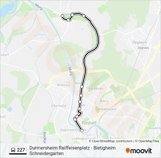 227 Bus Line Map