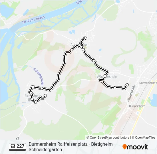 227 Bus Line Map