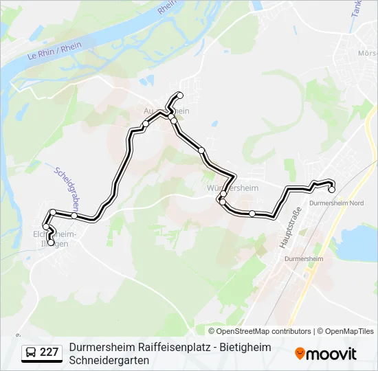 227 Bus Line Map