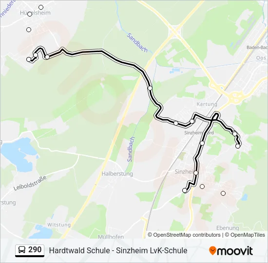 290 Bus Line Map