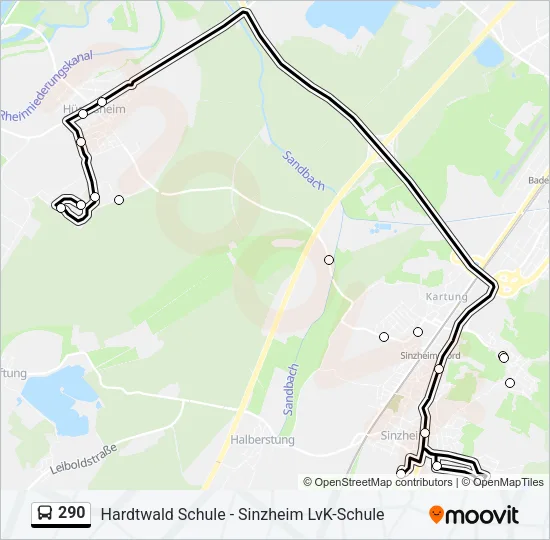 290 Bus Line Map