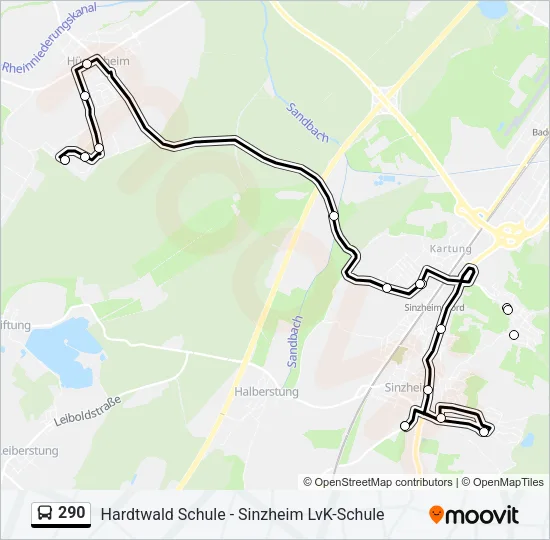 290 Bus Line Map