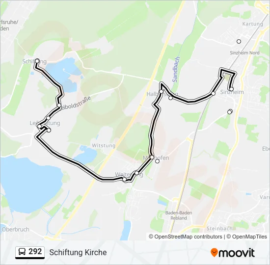 292 Bus Line Map