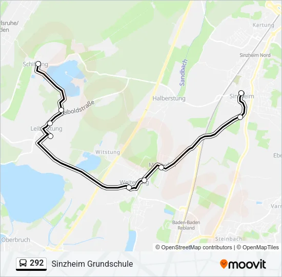 292 Bus Line Map
