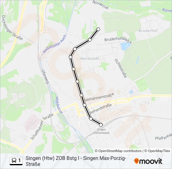 1 Bus Line Map