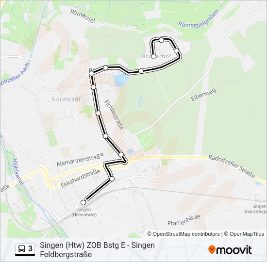 3 Bus Line Map