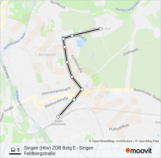 3 Bus Line Map