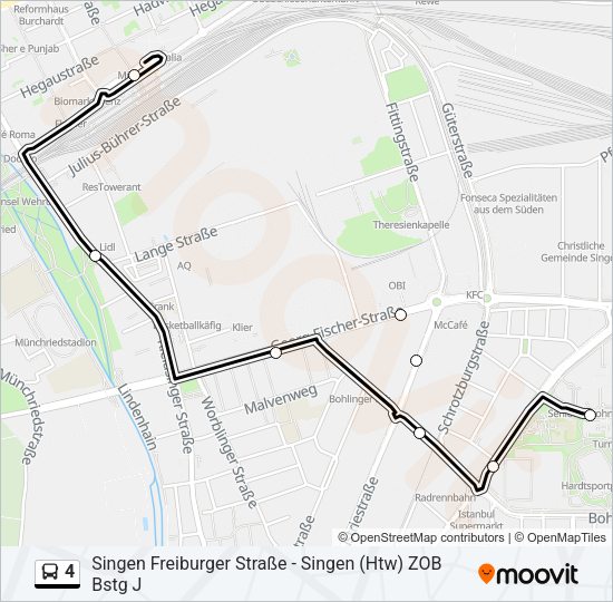 4 Bus Line Map
