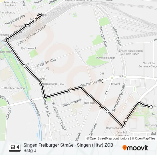 4 Bus Line Map