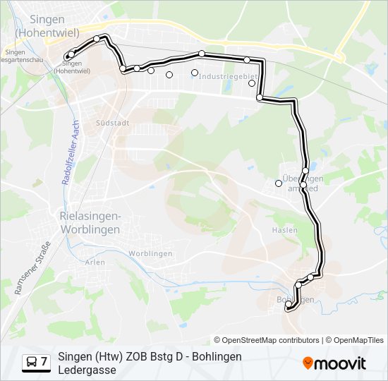 7 Bus Line Map