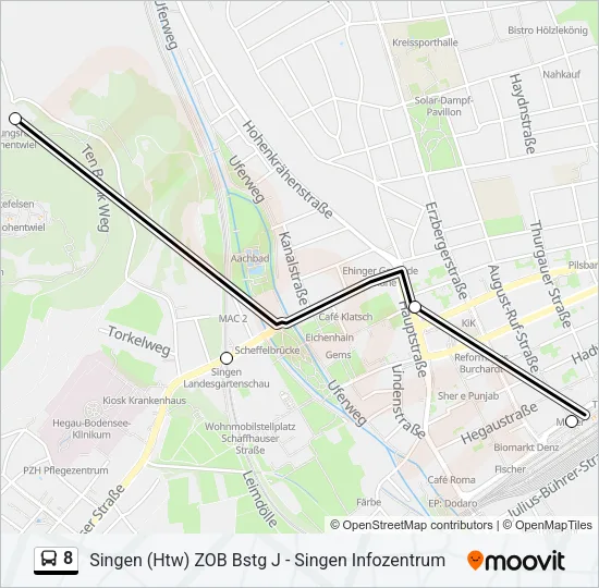 8 Bus Line Map