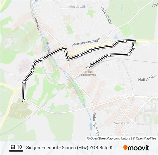 10 Bus Line Map