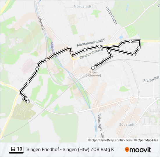 10 Bus Line Map