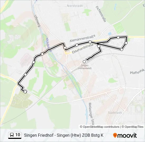 10 Bus Line Map