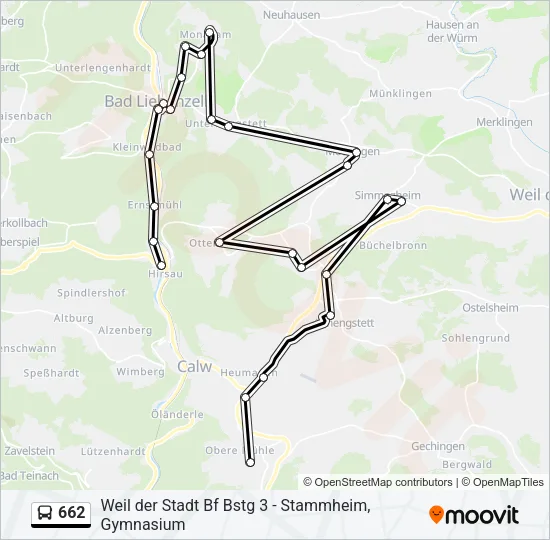 662 Bus Line Map