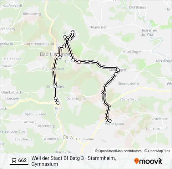 662 Bus Line Map