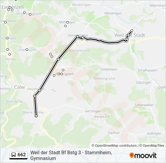 662 Bus Line Map